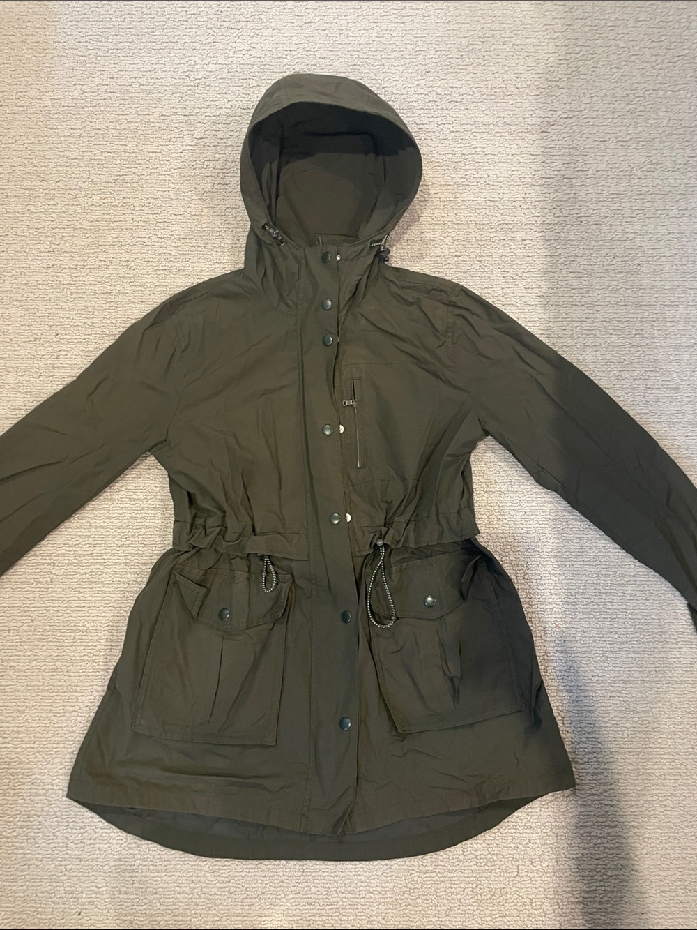 J. Crew Olive Green Hooded Utility Jacket